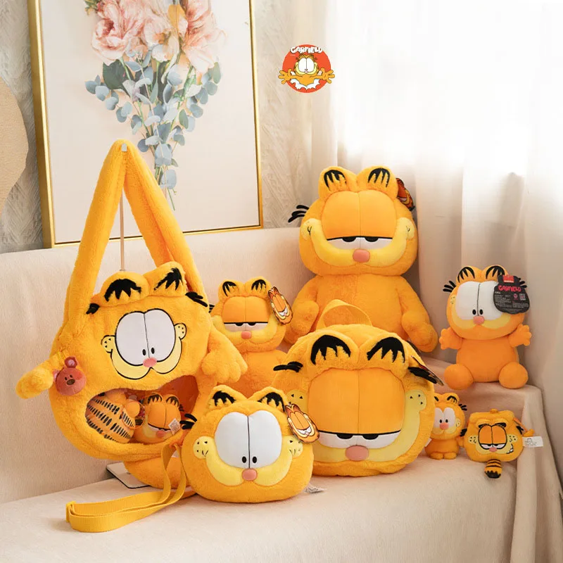 Anime Kawaii Cute Garfield Cat Plush Doll Collection Children Birthday Gift Cartoon Plush Commuting Bag Soft Sturdy For Girls