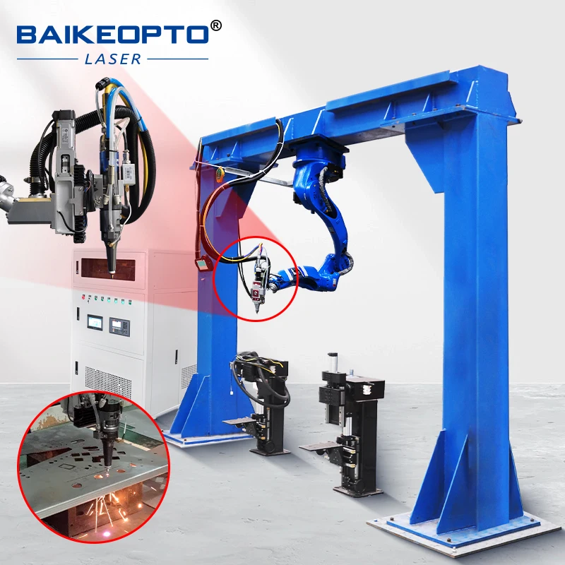 Robot Arm Fiber Laser Cutter, Máquina de corte 3D Axis para aço inoxidável, 3kW