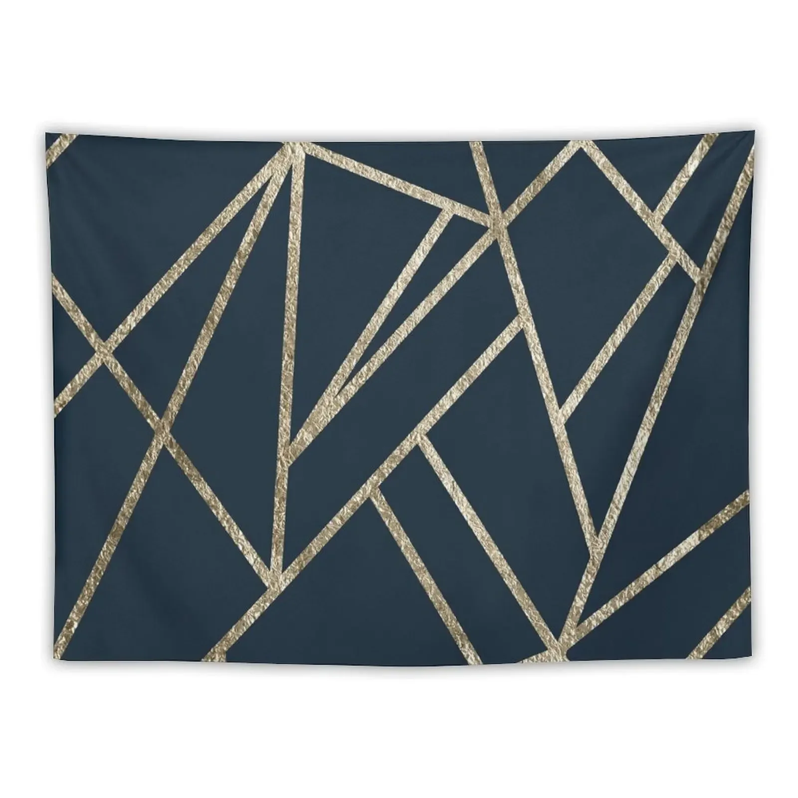 

Classic Dark Blue Gold Geo #1 #geometric #decor #art Tapestry Decoration Home Carpet On The Wall Tapestry