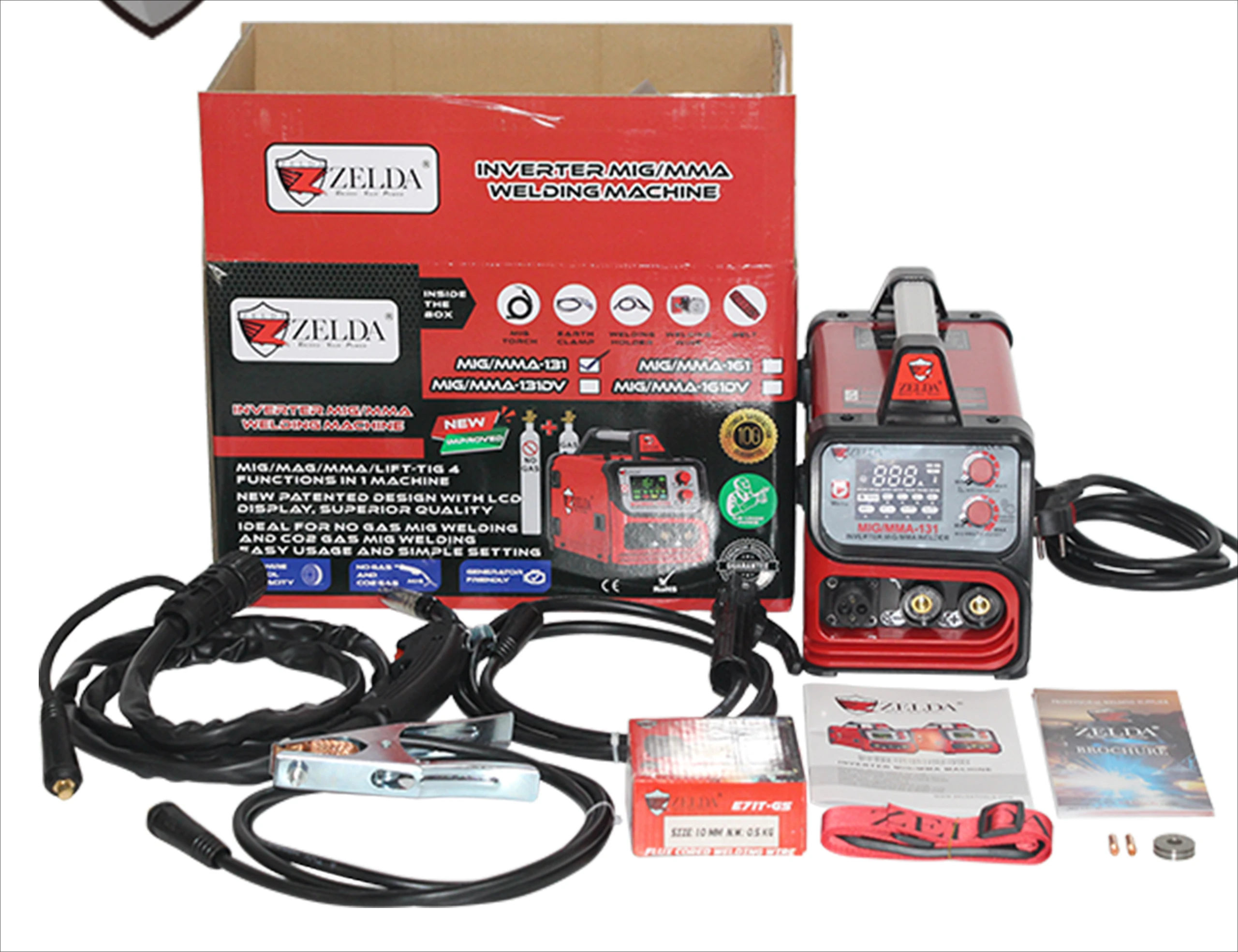 Portable 220v 4 In 1 Tig Mma Mig Mag Soldador Inverter Welding Machine Accept 0.8-1.0mm Mig Wire NEW