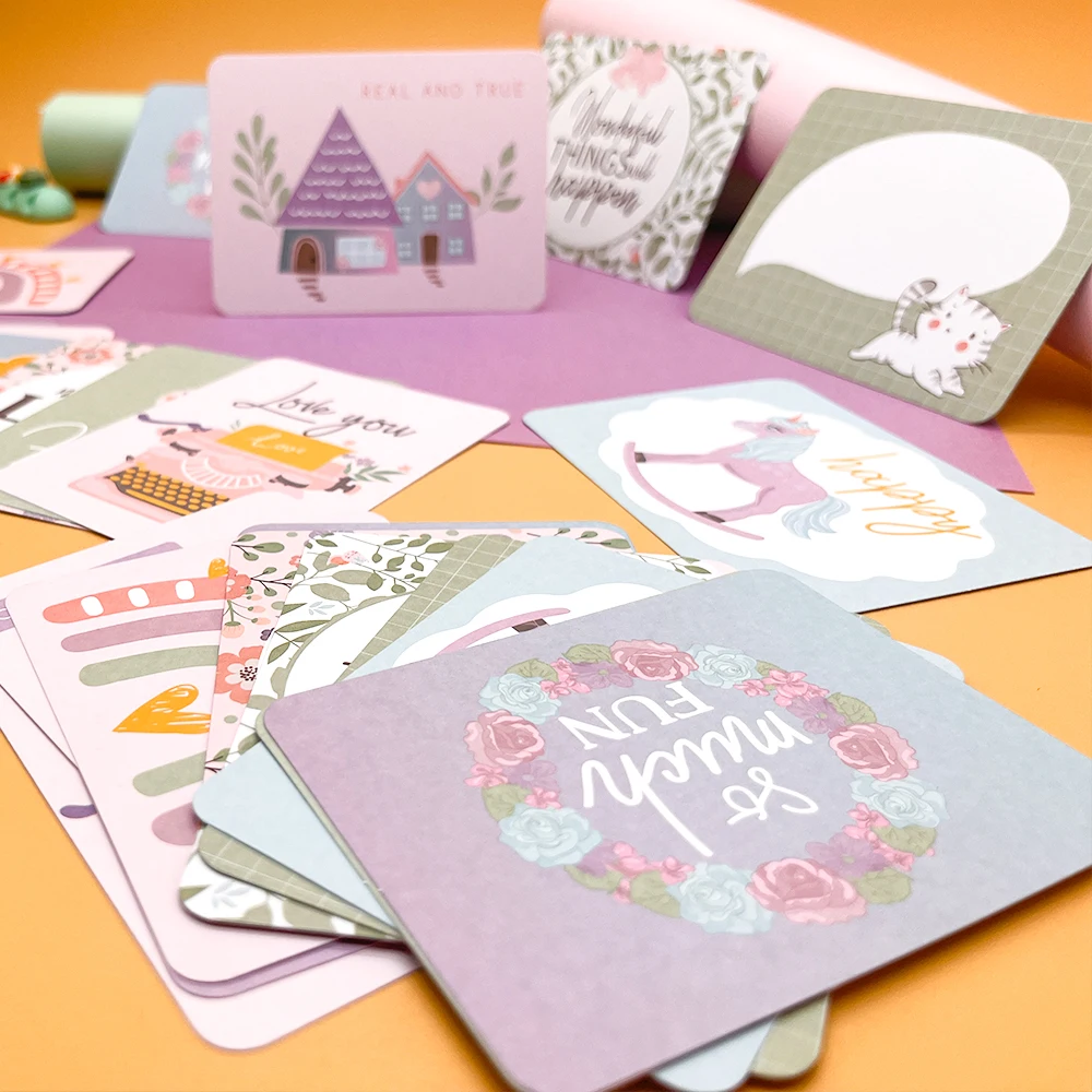 Kreatywna ścieżka kartonowe karty do dziennikarstwa dwustronny projekt DIY rzemiosło Scrapbooking projekt albumu karty dziennika ozdoby