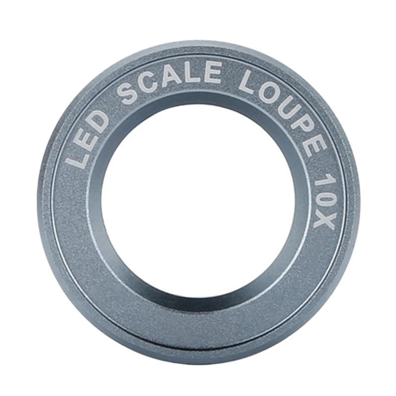 عدسة مكبرة معدنية كاملة مجهر معدني العدسة LED مقياس العدسة USB شحن جيب القراءة لقراءة خريطة قطرة