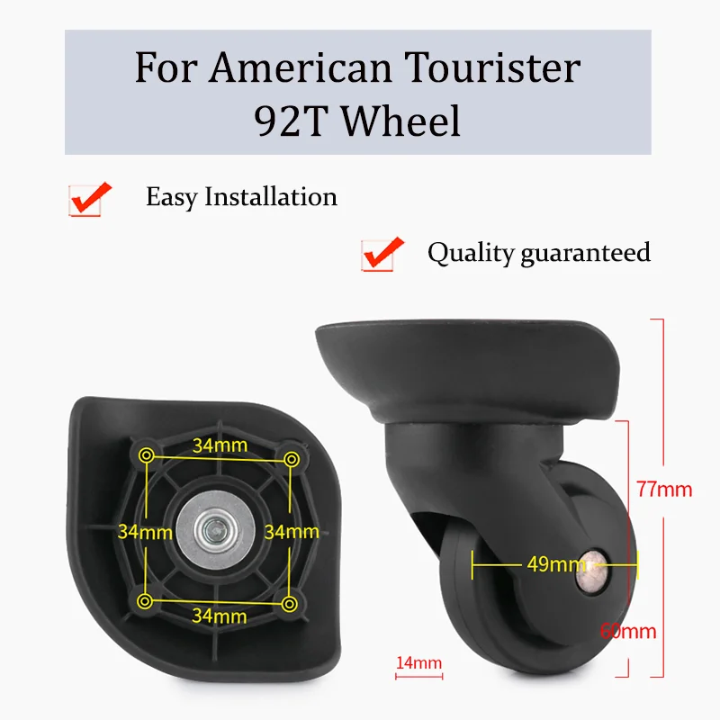 

For American Tourister 92T Luggage Universal Wheel Replacement Rod Box Accessories Combination Box Roller Pulley Quiet Wear