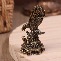 Antique Copper Eagle Statue Small Ornaments Vintage Brass Animal Figurines Crafts Desk Decorations Home Decor Accessories Gifts