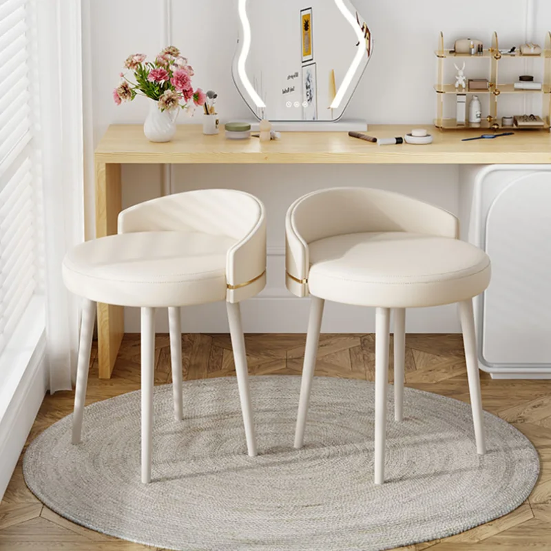 Nordic Living Makeup Stool Girls Bedroom Cute Modern Lazy Small Chair Vanity White Tabouret Coiffeuse Furniture Living Room