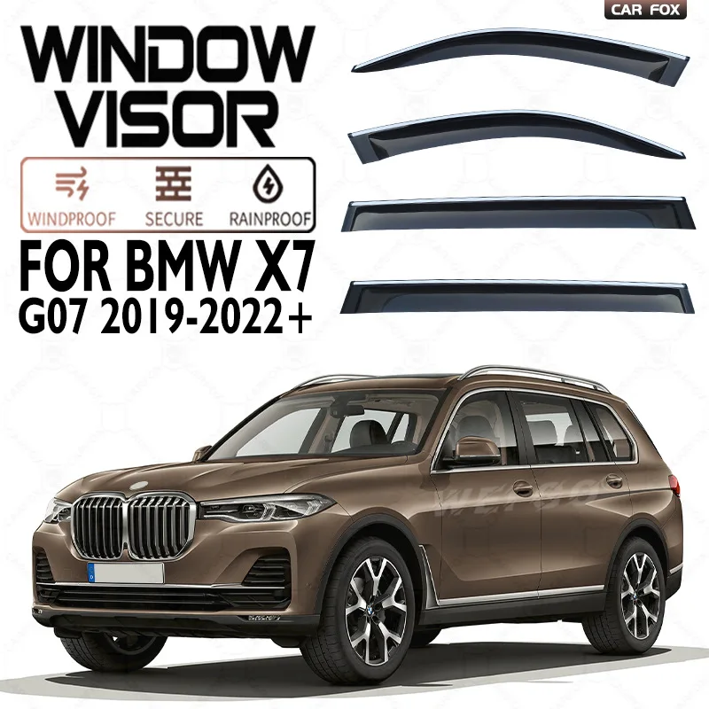 

Для BMW X7 G07 2019-2022+ Дефлекторы окон, навесы-козырьки, защита от дождя и солнца для боковых окон, автоаксессуары