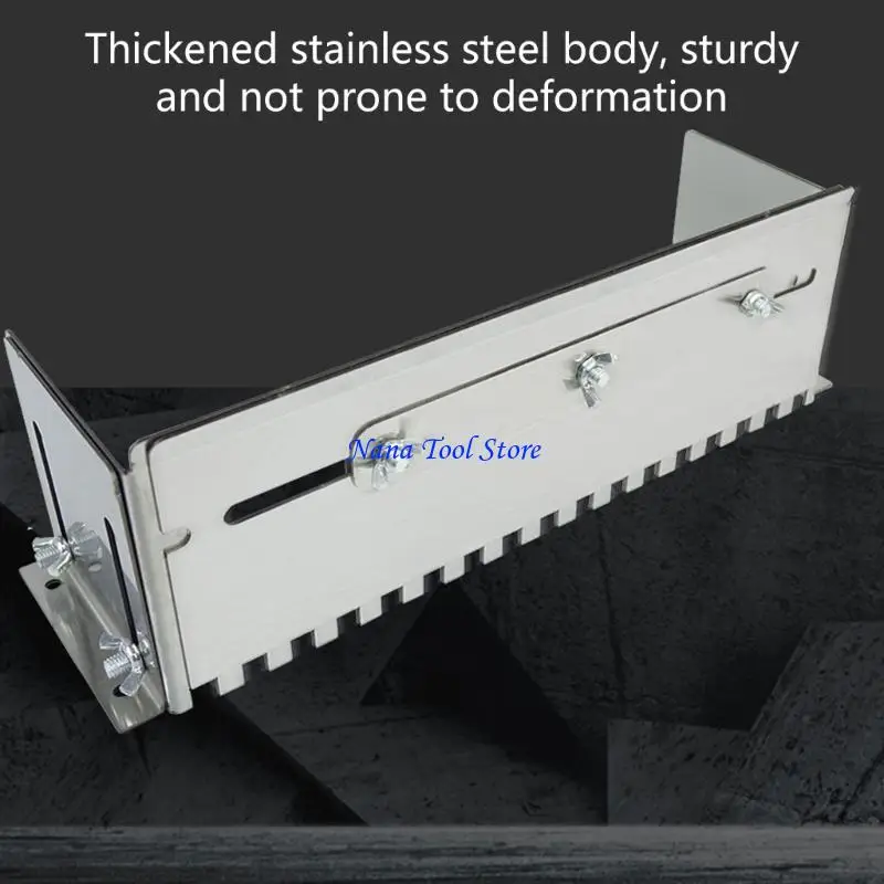 31GJ Rustproof Stainless Steel Tile Adhesive Spreader Tool With Square Teeth Design
