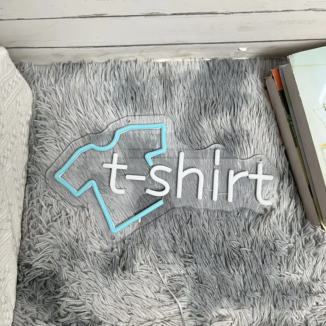 LED ضوء النيون تي شيرت النيون تسجيل USB بالطاقة للملابس بوتيك غرفة نوم غرفة الغسيل المنزل رجل الكهف جدار ديكور هدية ل بوس