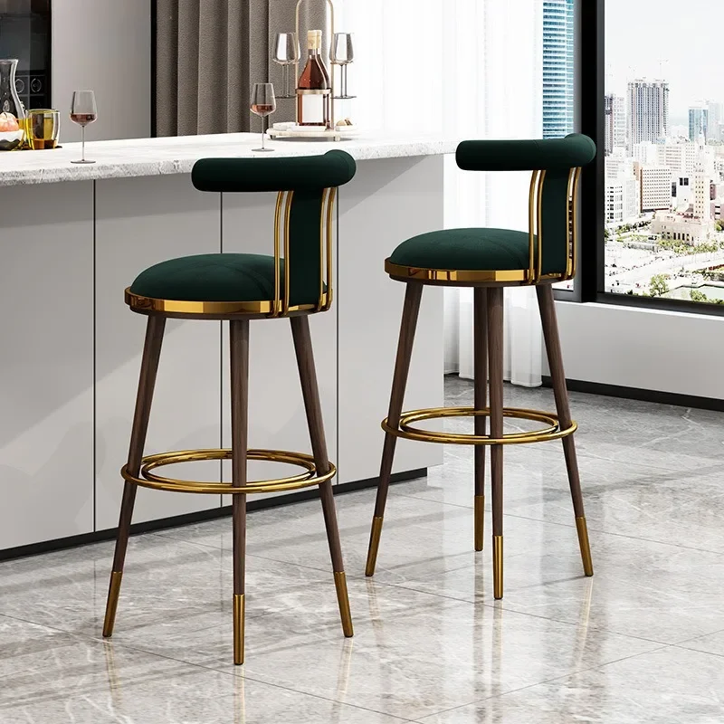 

Rustic American Bar Chairs Ergonomic Metal Modern Accent Backrest Bar Stools Gaming Relaxing Sillas Para Comedor Salon Furniture