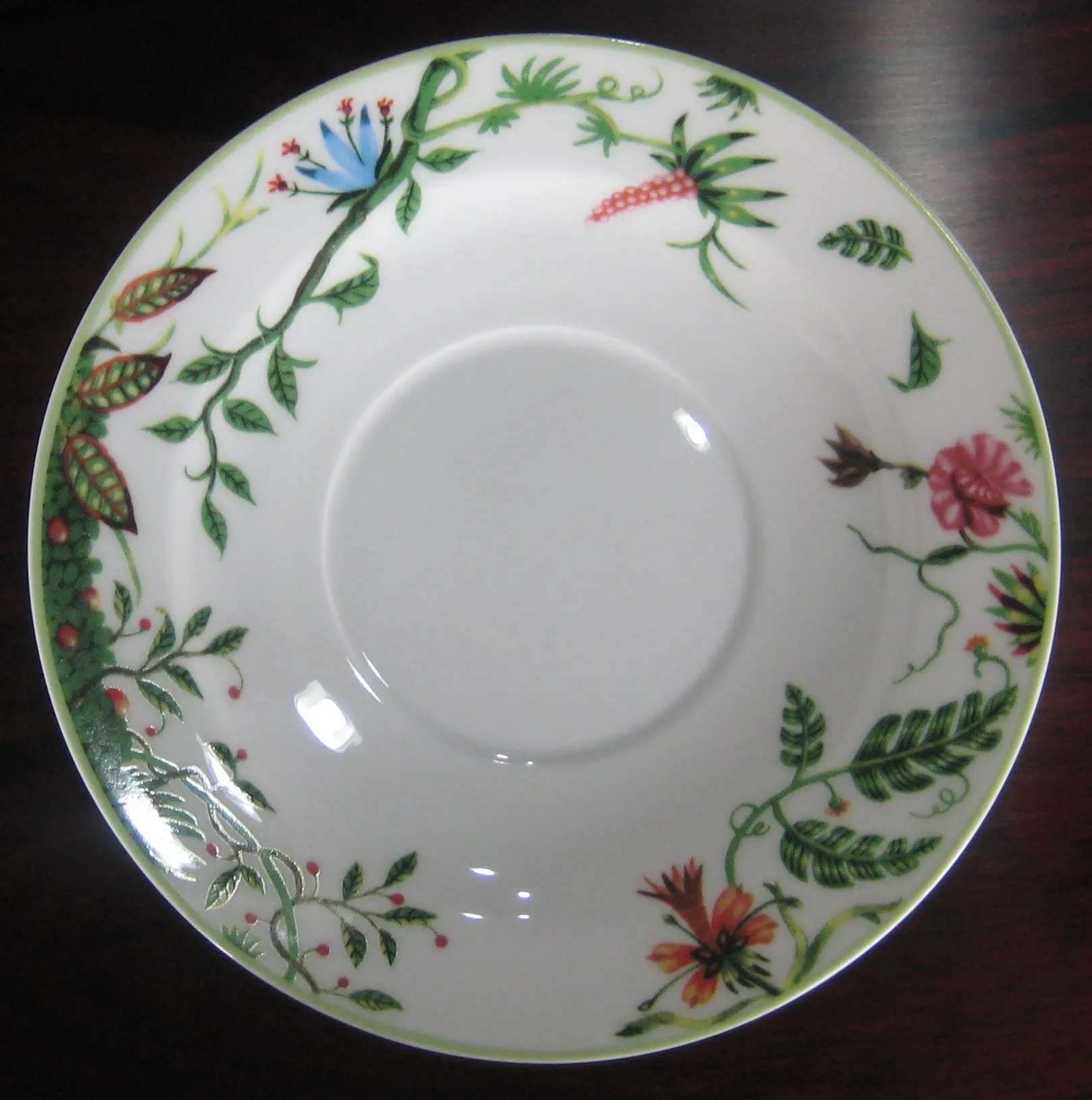 Bone china coffee cup and plate