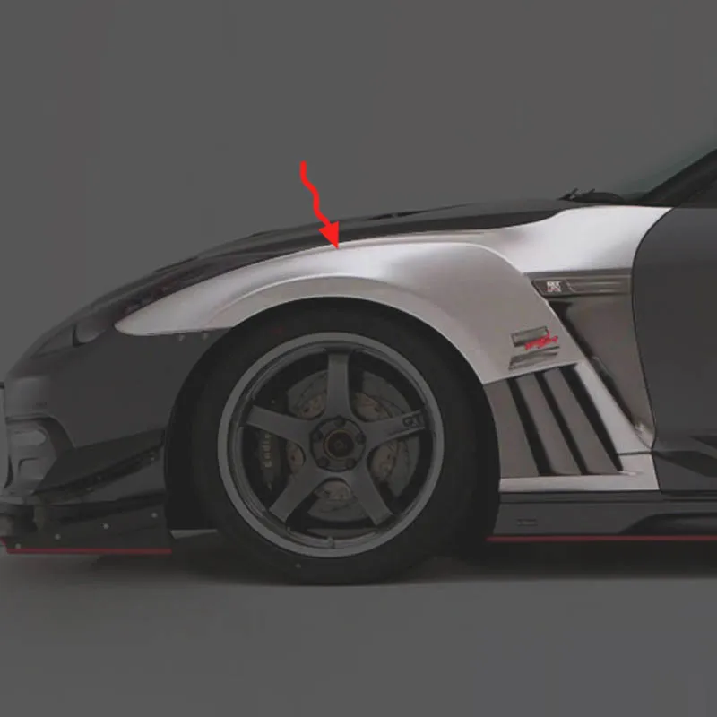 

For Nissan Ares R35 GTR Modified Varis Front Fender Carbon Fiber Fender Shark Fin Air Outlet