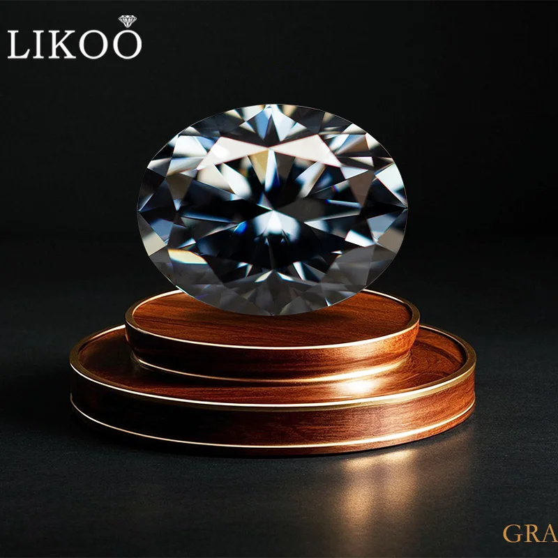 

Муассанит цветной камень серый цвет овальной огранки с сертификатом GRA 0,5-5,0 карата выращенный в лаборатории драгоценный камень для материалов для изготовления ювелирных изделий своими руками