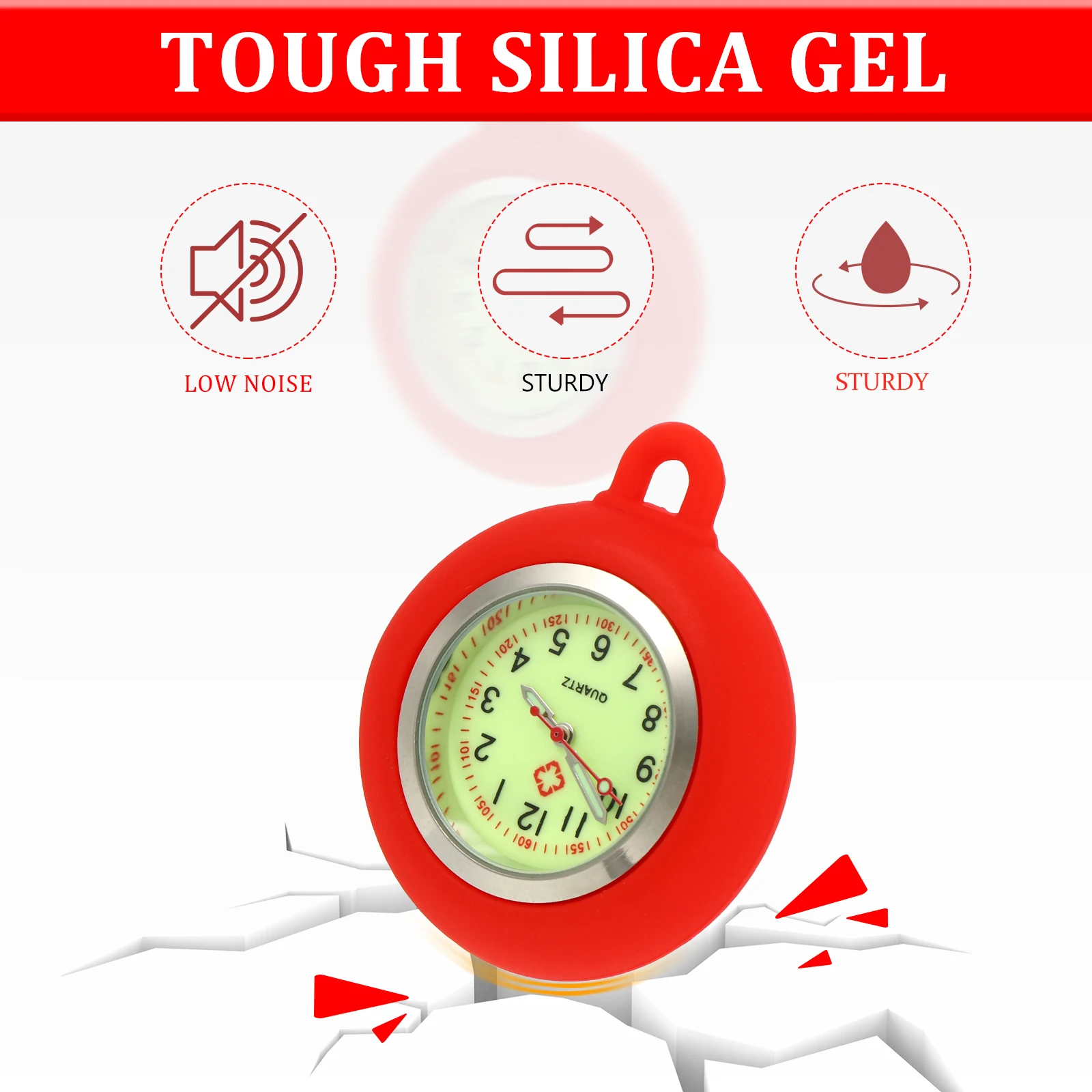 

2Pcs Night Glow Silicone Watch Dial Vintage Pocket Nurse Quartz Parts DIY Supplies H made Materials Straps Gifts