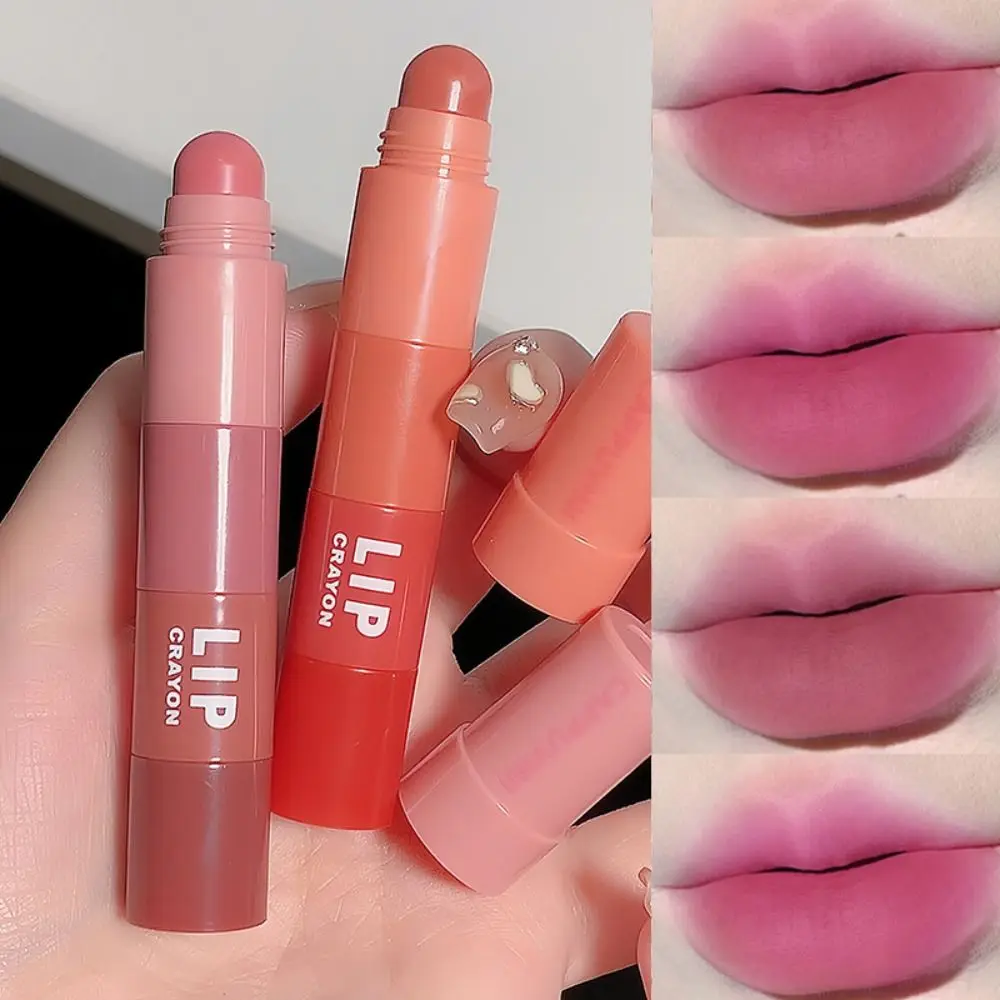 Hydraterende 4 In 1 Lippenstift Set Gladde Nude Kleur Non-Stick Cup Matte Krijt Lippenstift Langdurige Fluwelen Liptint Vrouwen