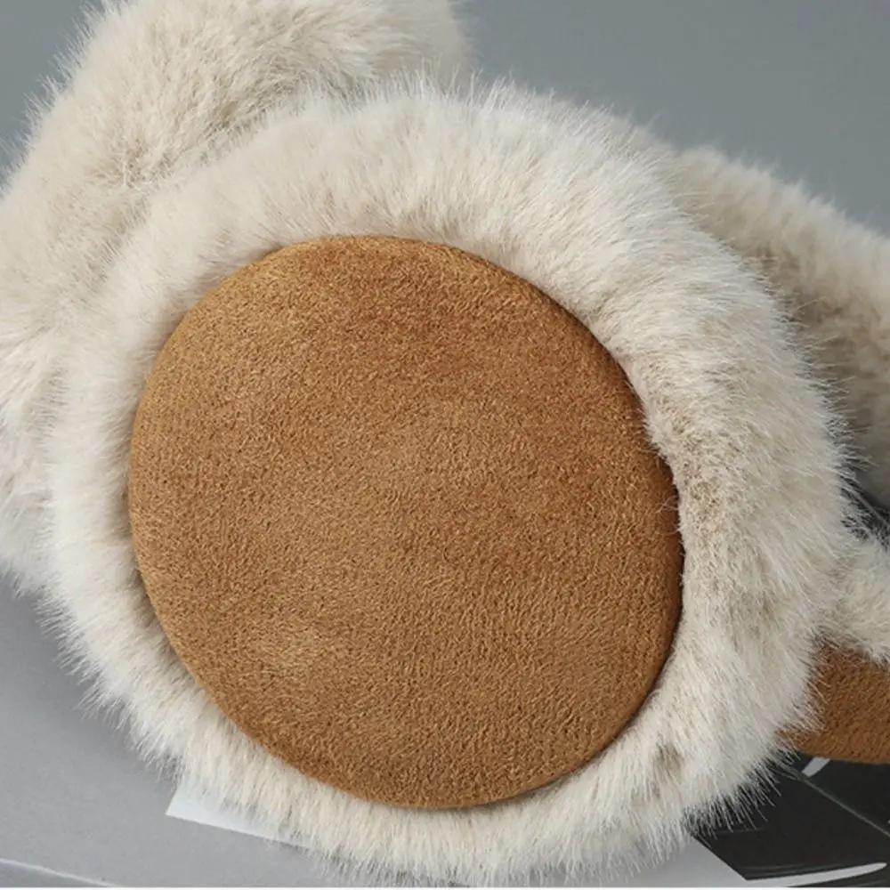 Penutup telinga earmuff mewah, Suede lucu penutup telinga penghangat telinga musim dingin dapat dilipat penutup telinga ski