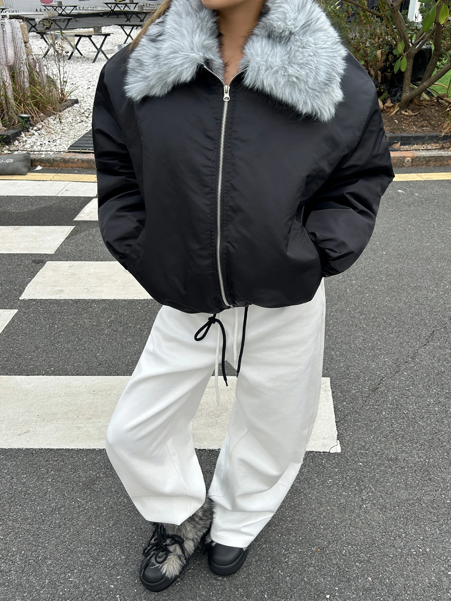 

Зимняя женская парка American Sle Thiened Jaet с меховым воротником, дизайн Mountain Eagle, теплый воротник-стойка, хлопок, верхняя одежда...