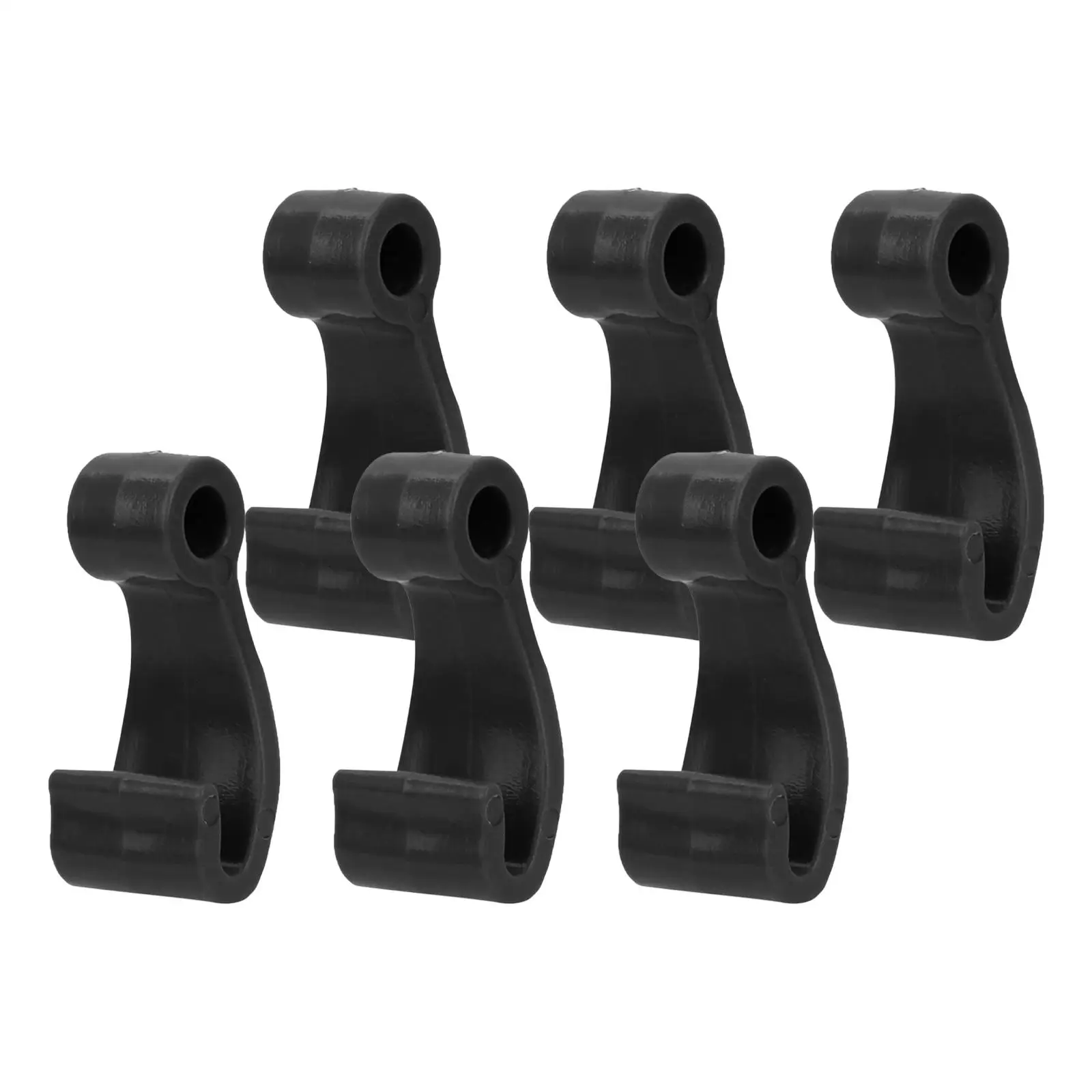 خطاف حاجز قارب كاياك على شكل حرف J من النايلون الأسود للوحة مجداف للرياضات المائية في الزورق #6