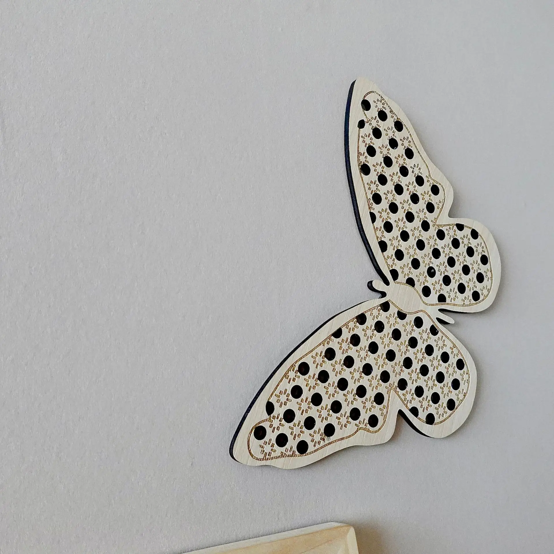 Wooden Brand Butterfly Wall Decoration Weaving Children\'s Room Wall Paste Decoration Kids Room Wood Wall Sticker