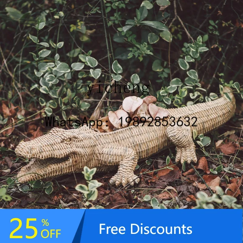 x1 Simulated Woven Cactus Shape Flower Pot Resin Landscaping Vintage Home Decoration home decor
