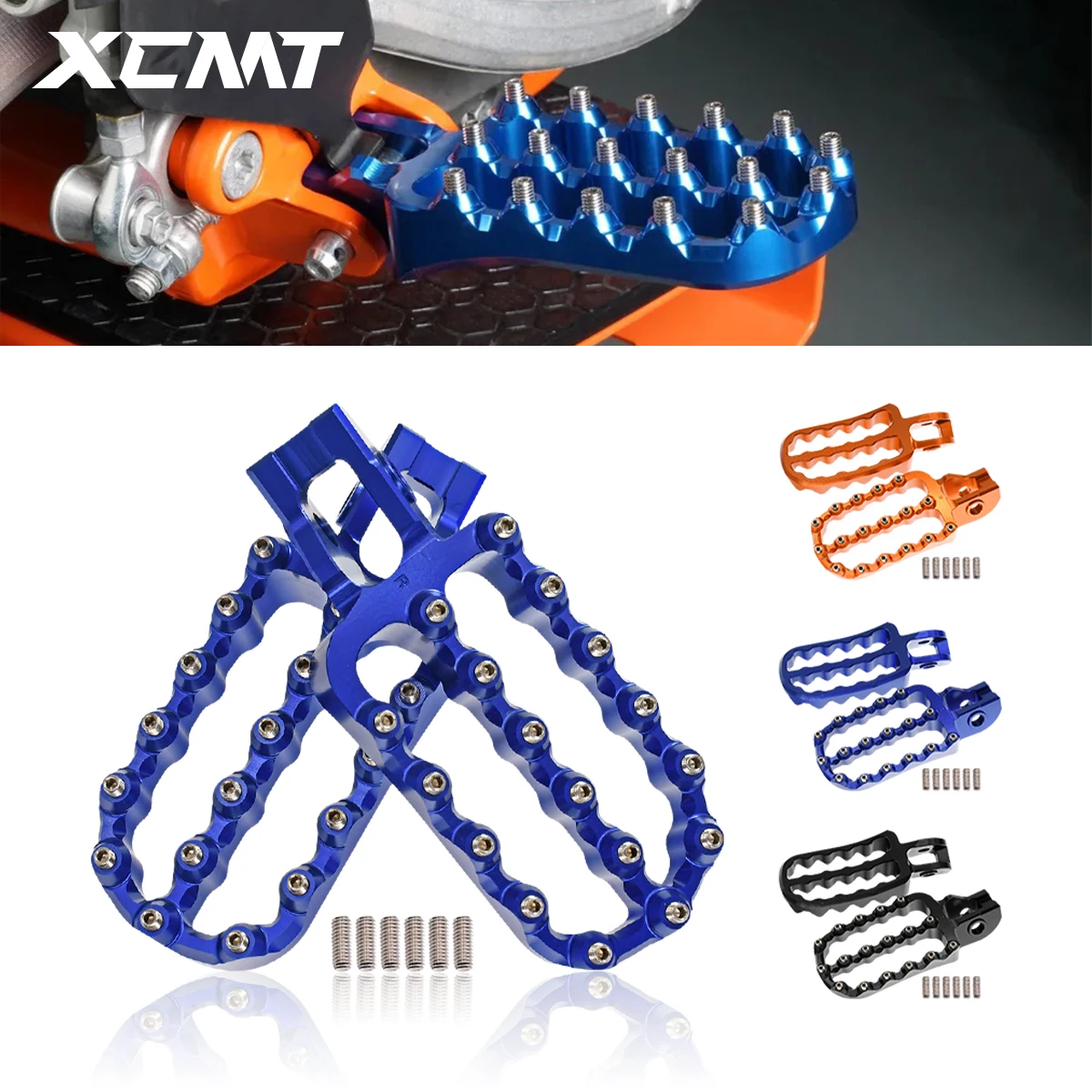 

Motorcycle CNC 107mm Lengthen Footrest Footpegs Foot Pegs Pedal For Husqvarna 85 125-501cc TX/FX/TC/FC/TE/FE/FC For KTM Gas Gas