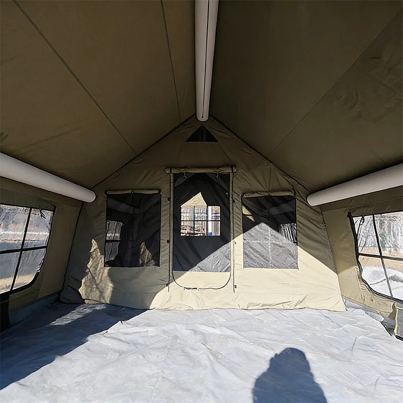 17.2 Large Family Cotton Waterproof Four-Season Quick Automatic Opening House Tent For Outdoor Beach Camping Parties