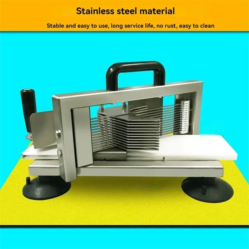 4.5/6.5/9Mm Alat Pengiris Tomat Alat Pengiris Lemon Baja Tahan Karat Dioperasikan Tangan Mesin Pemotong Buah Sayuran Alat Dapur