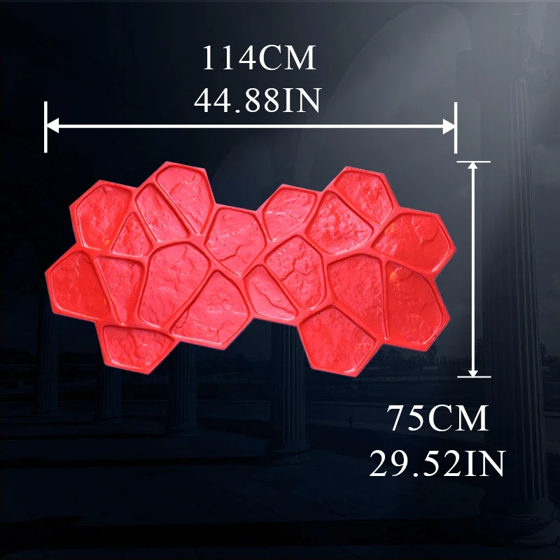 Silicone Mold for Concrete Compression Fan-shaped Stone Pattern Road Printing Material for Construction