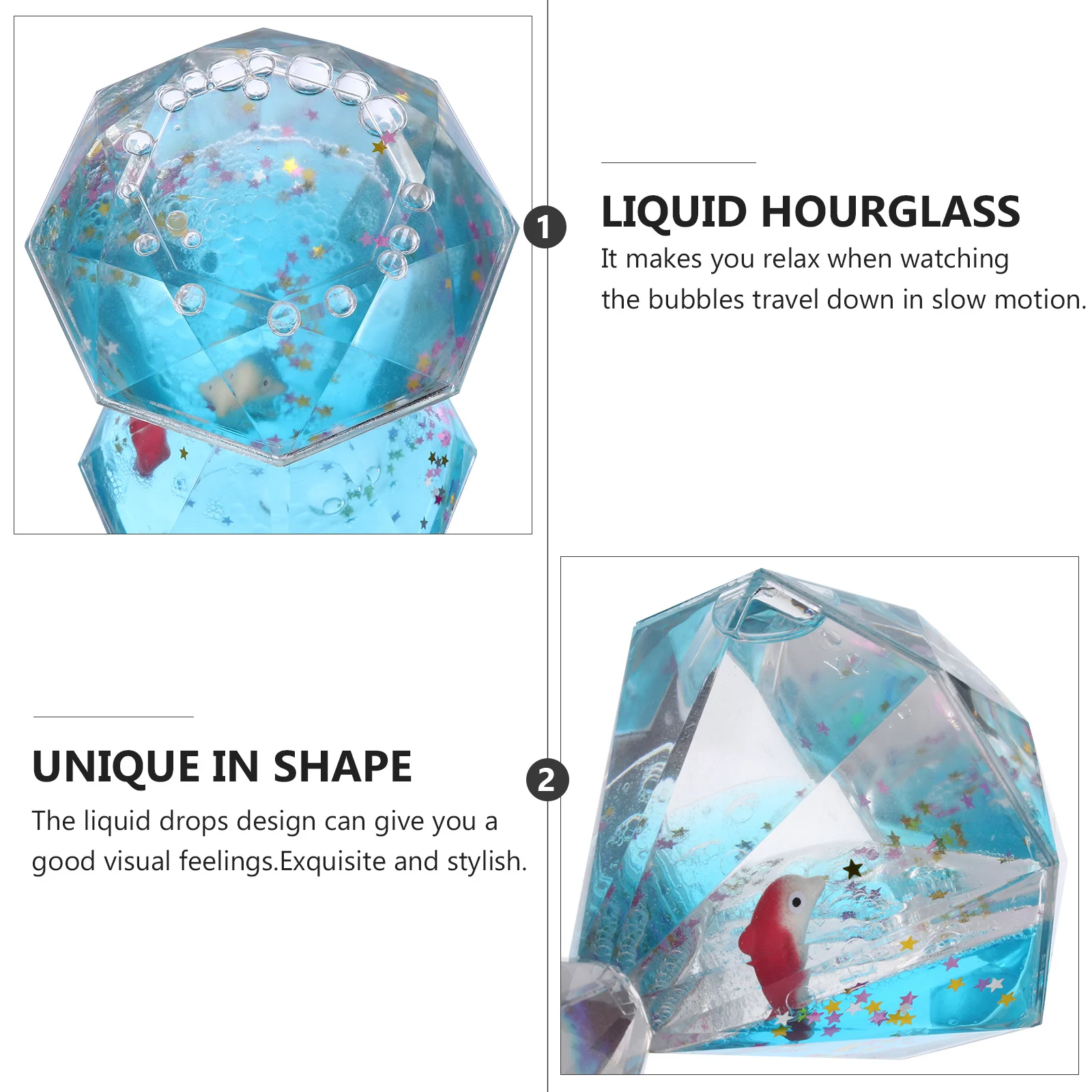 

Liquid Hourglass Decor Blue Oil Motion Bubbler Desktop Adornment For Adults Home Office Timer Gift Wedding Birthday Present