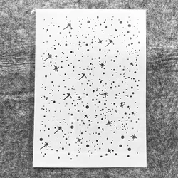 A4 29cm Star Dot Fly Texture DIY Layering Stencils Wall Painting Scrapbook Coloring Embossing Album Decorative Template
