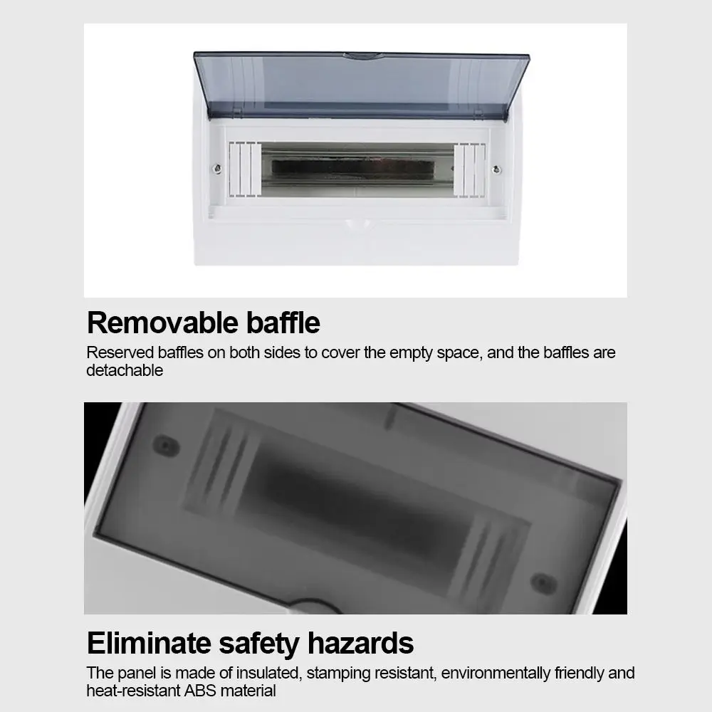 Plastic Power Plastic Junction Box Waterproof Dustproof Distribution Shield 2-16Ways Electrical Enclosure