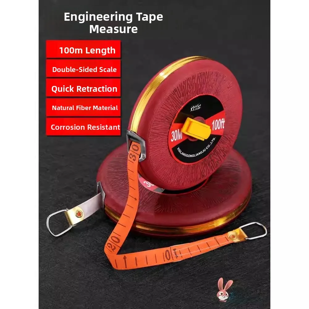 

Thiened Hardened Soft Ruler 50M Home Use Measuring Tape Multi-Functional Engineering Measurement Tool from Guangdong China