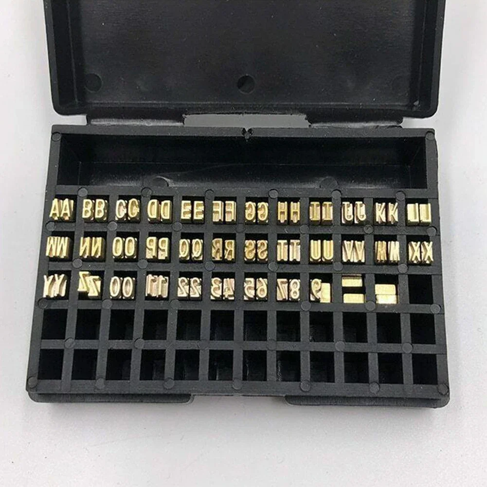120pcs/box Coding Machine Word Grain 2*3*15cm Hot Stamp Copper Letters Thermal Ribbon Printing Font Electric Ribbon Coding