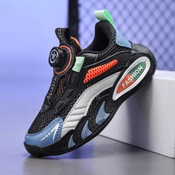 Nuove scarpe da ginnastica per bambini scarpe sportive per ragazzi moda in pelle per bambini scarpe Comfort in rete traspirante scarpe da corsa all'aperto da passeggio Casual