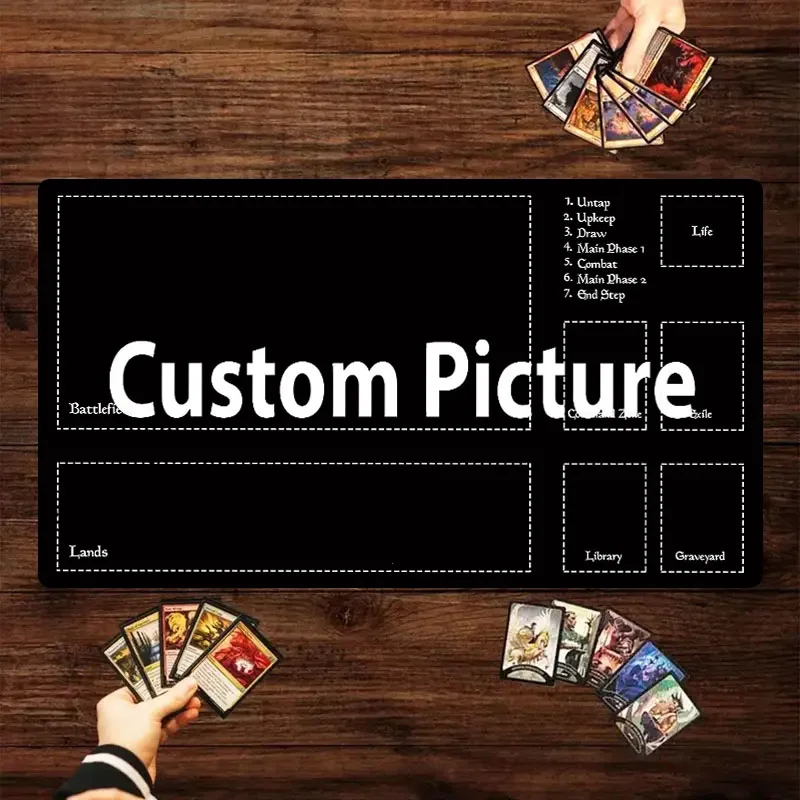 

Customizable Play Mat 35X60CM Rubber Gaming Table Mats TCG DIY Magic Card Game Mouse Pad Party Game Accessories Anime Themed