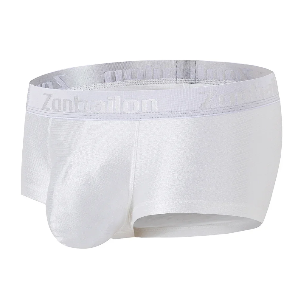 Jinshi Men Boxer Shorts Underwear Sexy Big Pouc hMan Nylon Sexy Bikini Mens Underwear