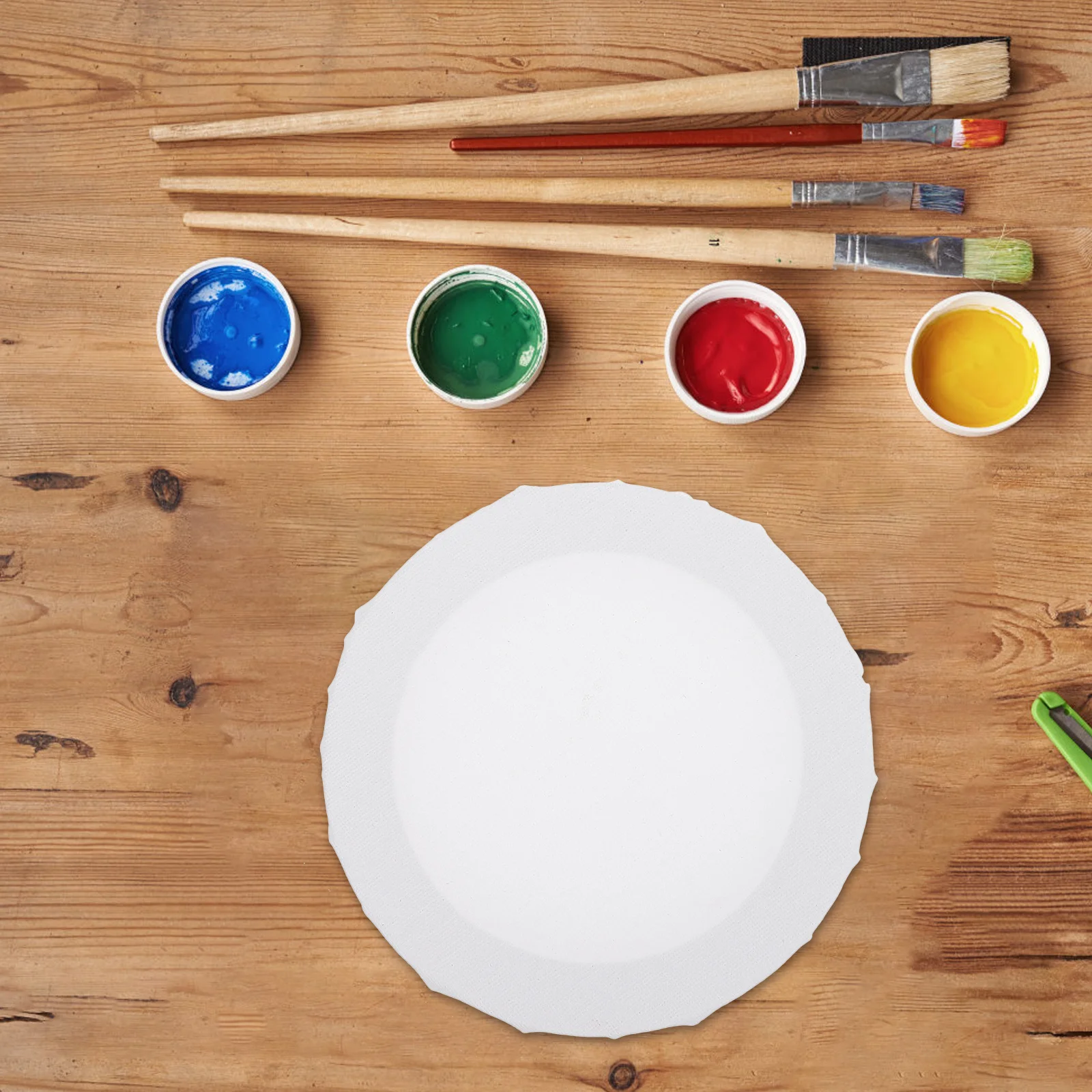 

3Pcs Round Painting Canvas Panels Blank Artist Frames for DIY Oil Acrylic Tempera Art Supplies DIY Panels Canvas Frame