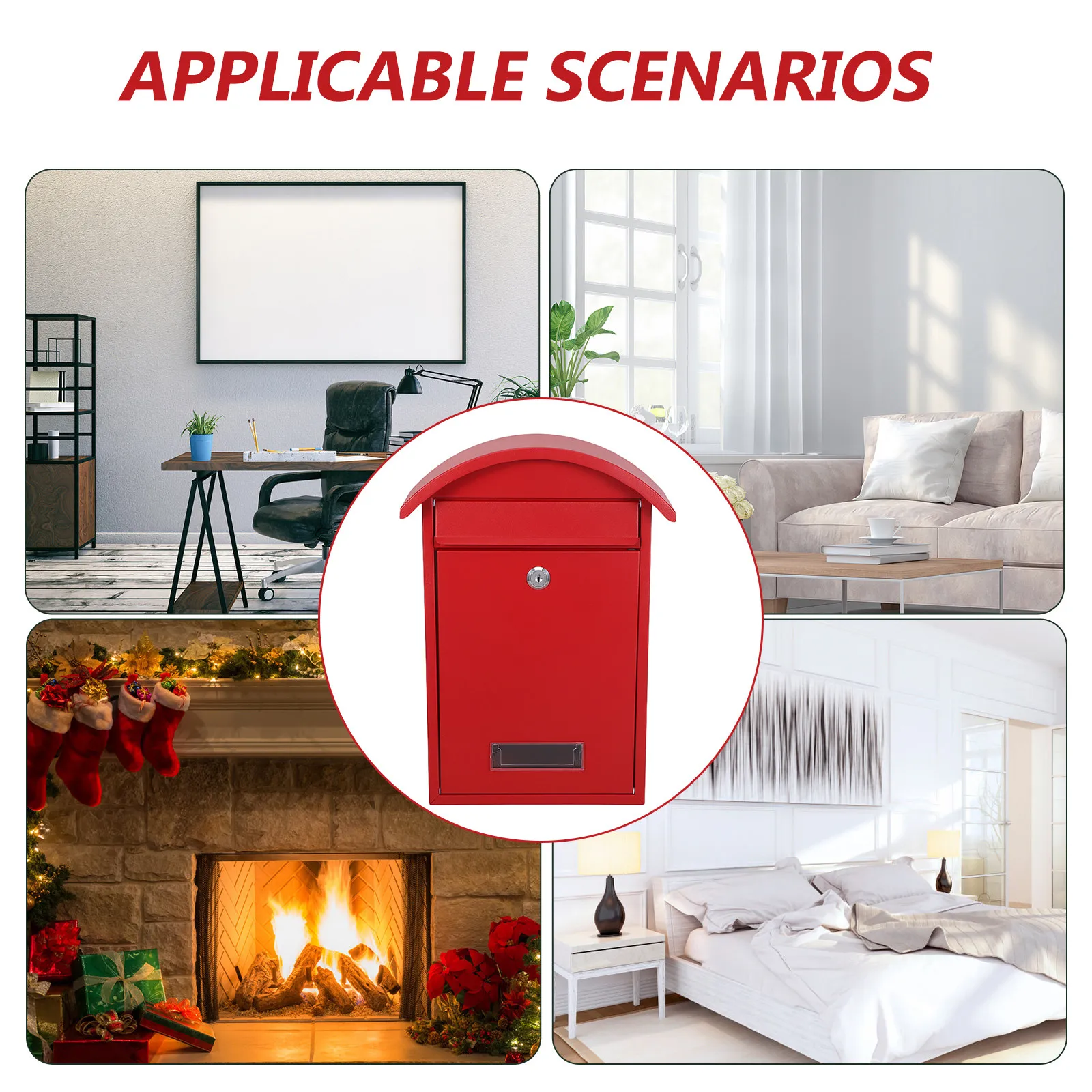 

Настенный запираемый почтовый ящик для улицы, черный, креативный, для дома, сада, хранения почты на открытом воздухе