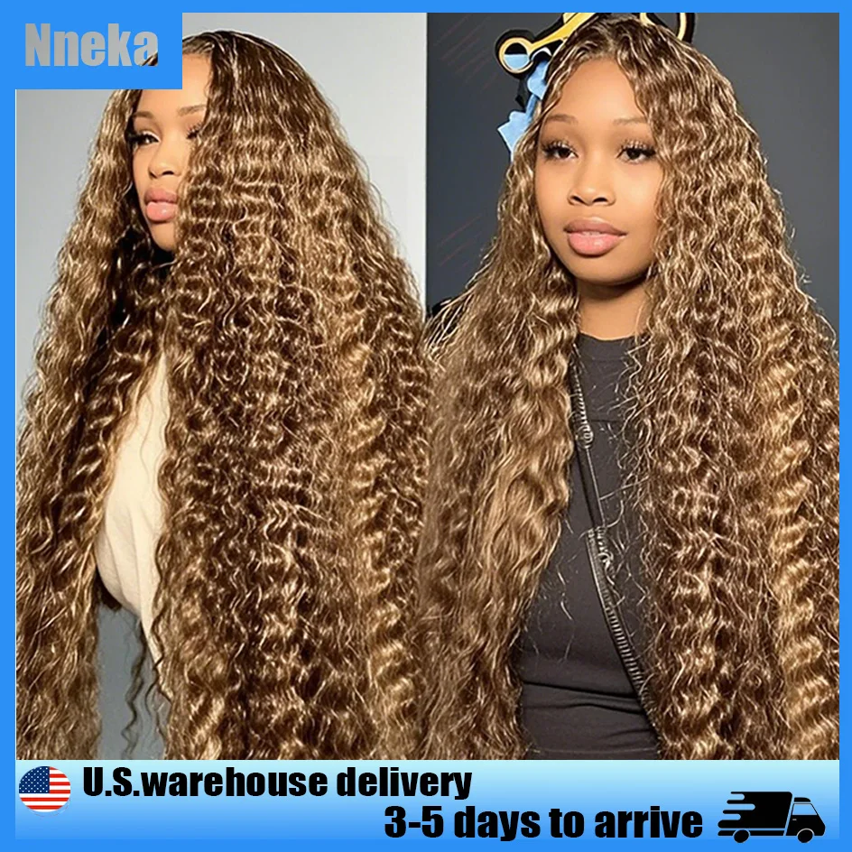

Nneka P4/27 Highlight Wig Human Hair 13x6 Hd Lace Frontal Wig 13x6 Deep Wave Wigs Curly Wigs Water Wave Human Hair Brazilian