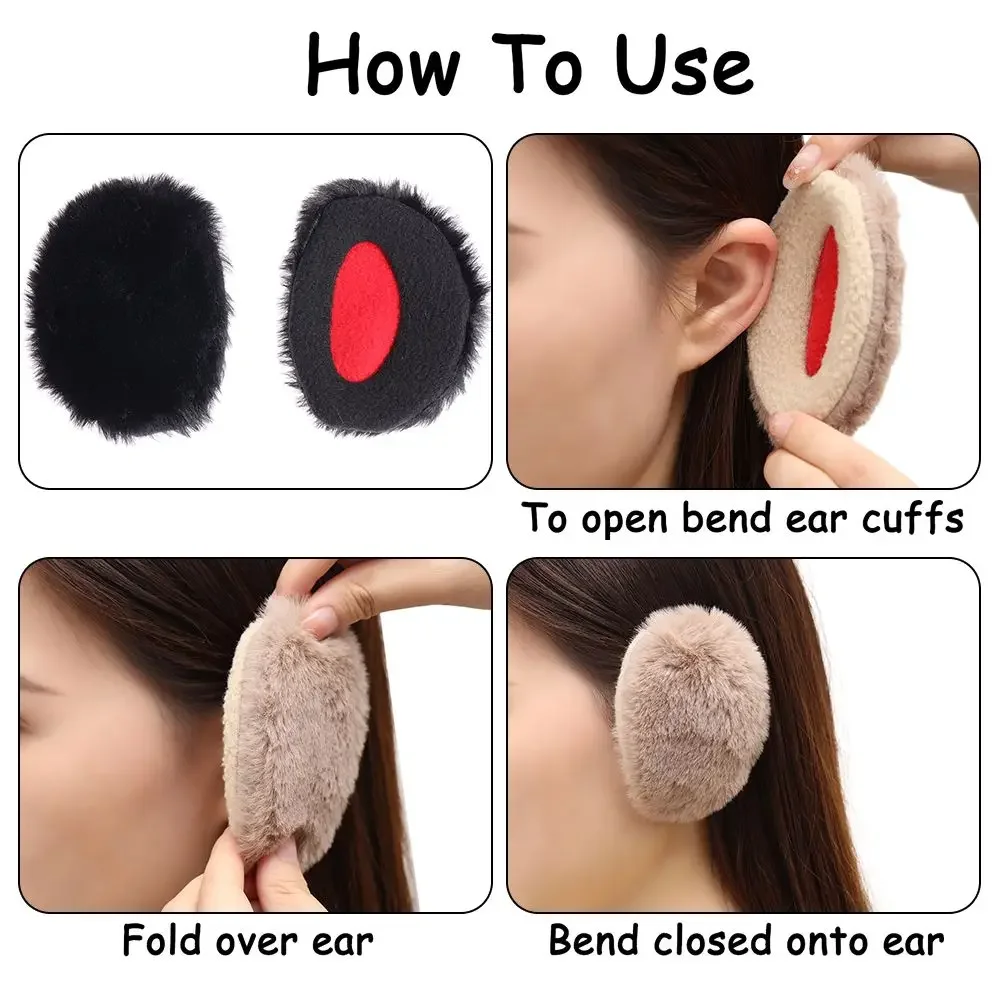 Thicken Bandless Ear Muffs Winter Warm Fleece Earmuffs Women Ear Covers for Men Kids Outdoor Sports Windproof Ear Warmer Child