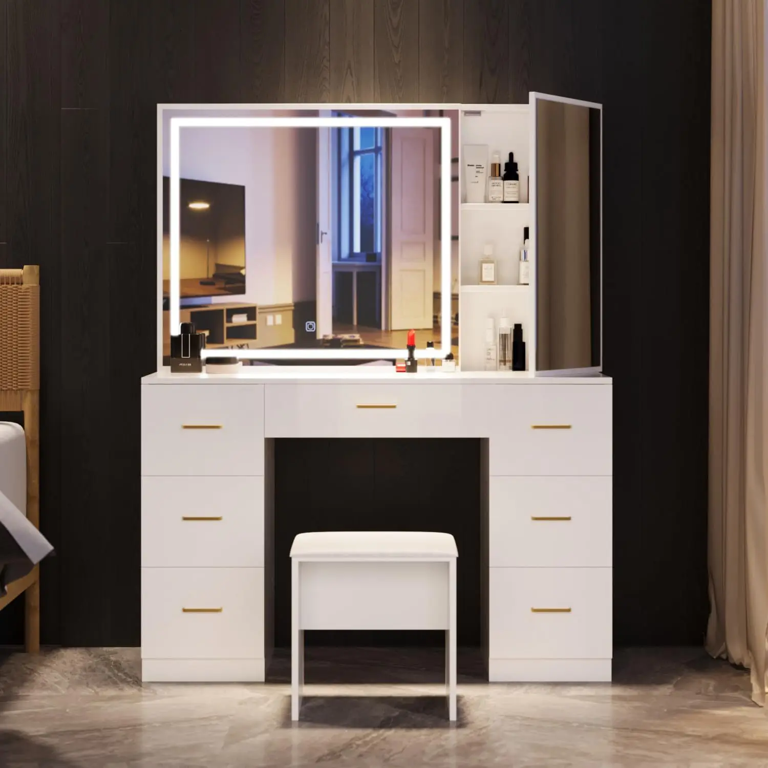 

Light luxury dresser, chest and cabinet integrated, modern simple small apartment, bedroom rock slab multi-layer storage