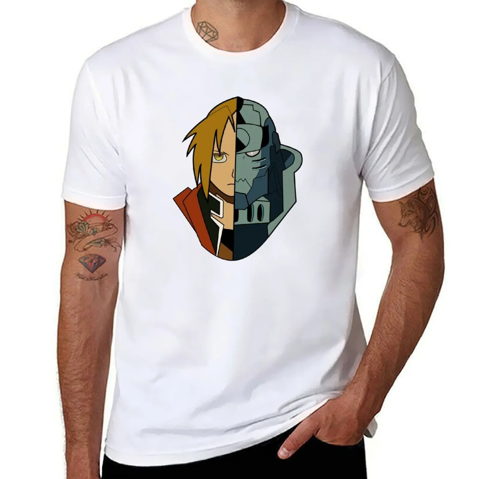 

Fullmetal alchemist T-Shirt man t shirt heavy cotton t shirt man plain T-Shirt