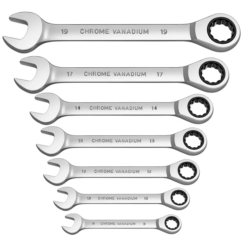 Ratchet Wrench of Keys Spanner Set Hand Tool 72-Tooth Ratcheting Mirror Finish Universal Wrench Tool, Car Repair Tools