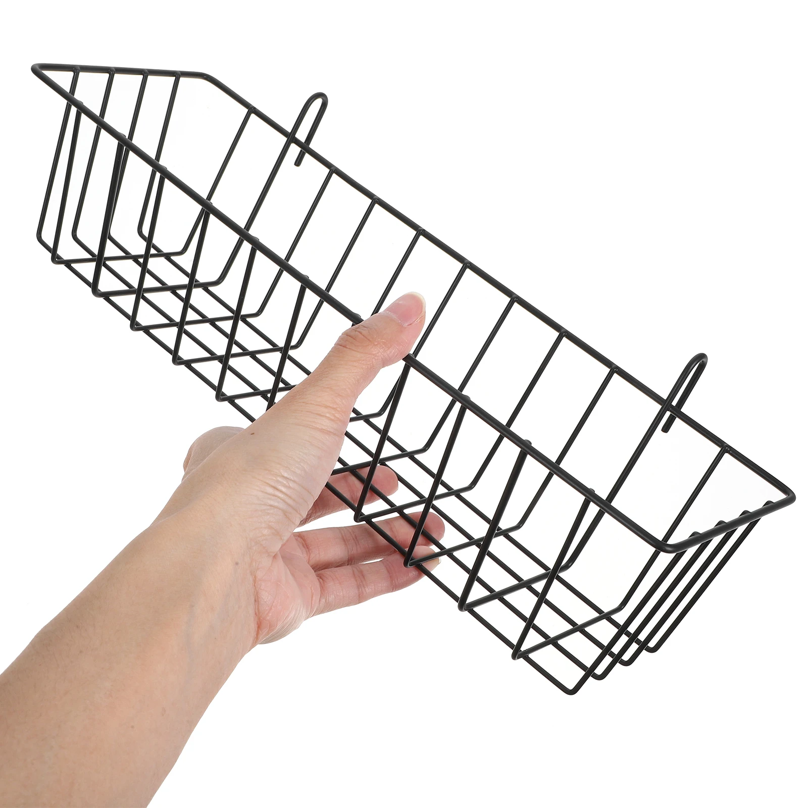 

Heavy Duty Hanging Basket Strong Load Bearing Wire Storage Rack for Bathroom Kitchen Spices Soaps Toiletries Household