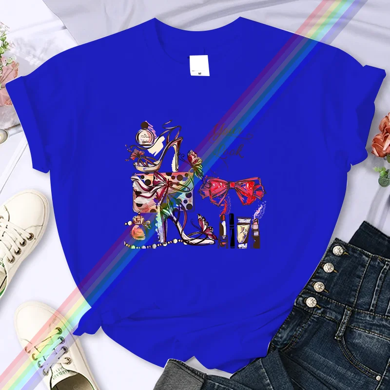 Hoge Kwaliteit Dames Katoenen T-Shirt Met Letterprint Dagelijks Blouse Tops Zomer Klassieke Stijl Dames Harajuku Y 2K Tee