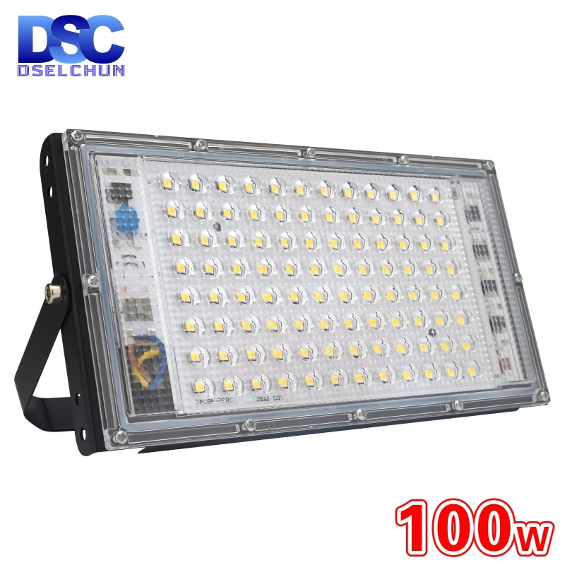 100W Led Flood Light AC 220V 230V 240V Outdoor Floodlight Spotlight IP65 Waterproof LED Street Lamp Landscape Garden Lights