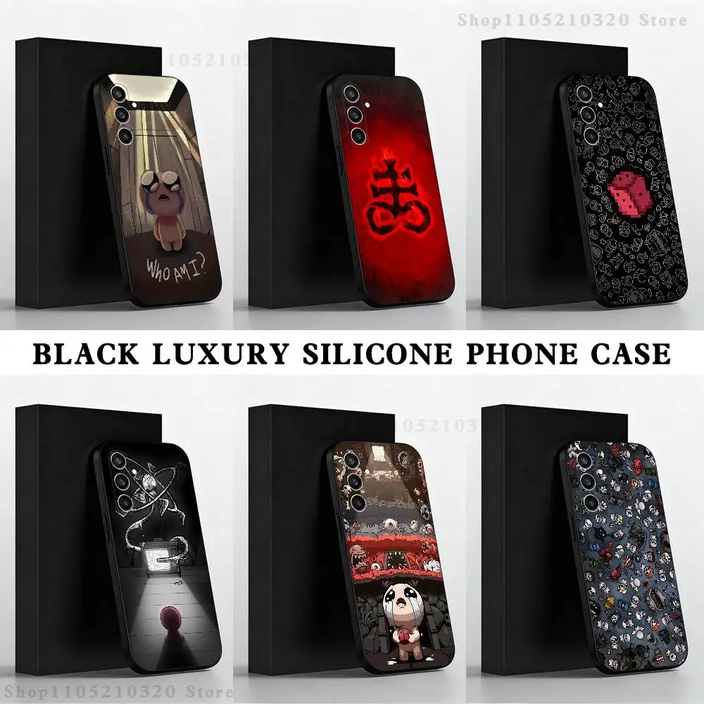 

B-Binding of Isaac Phone Case For Samsung S 25,24,23,22,30,21,10,9,Ultra,Plus,Lite,FE,4,5 G Black Soft Case