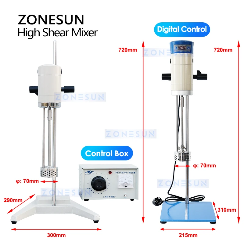 ZONESUN ZS-J300 الاستحلاب خلاط مستحضرات التجميل الغرويات السائلة غير قابلة للامتصاص مستحلب vinaigretes المجانسة قطع الحليب السائل