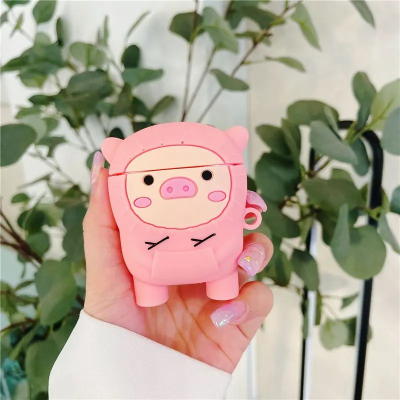 Cute Cartoon zwierząt silikonowe słuchawki Case dla Apple AirPods 1/2/3 Kawaii Cat bezprzewodowy zestaw słuchawkowy pokrywa fundas dla Airpods Pro Box
