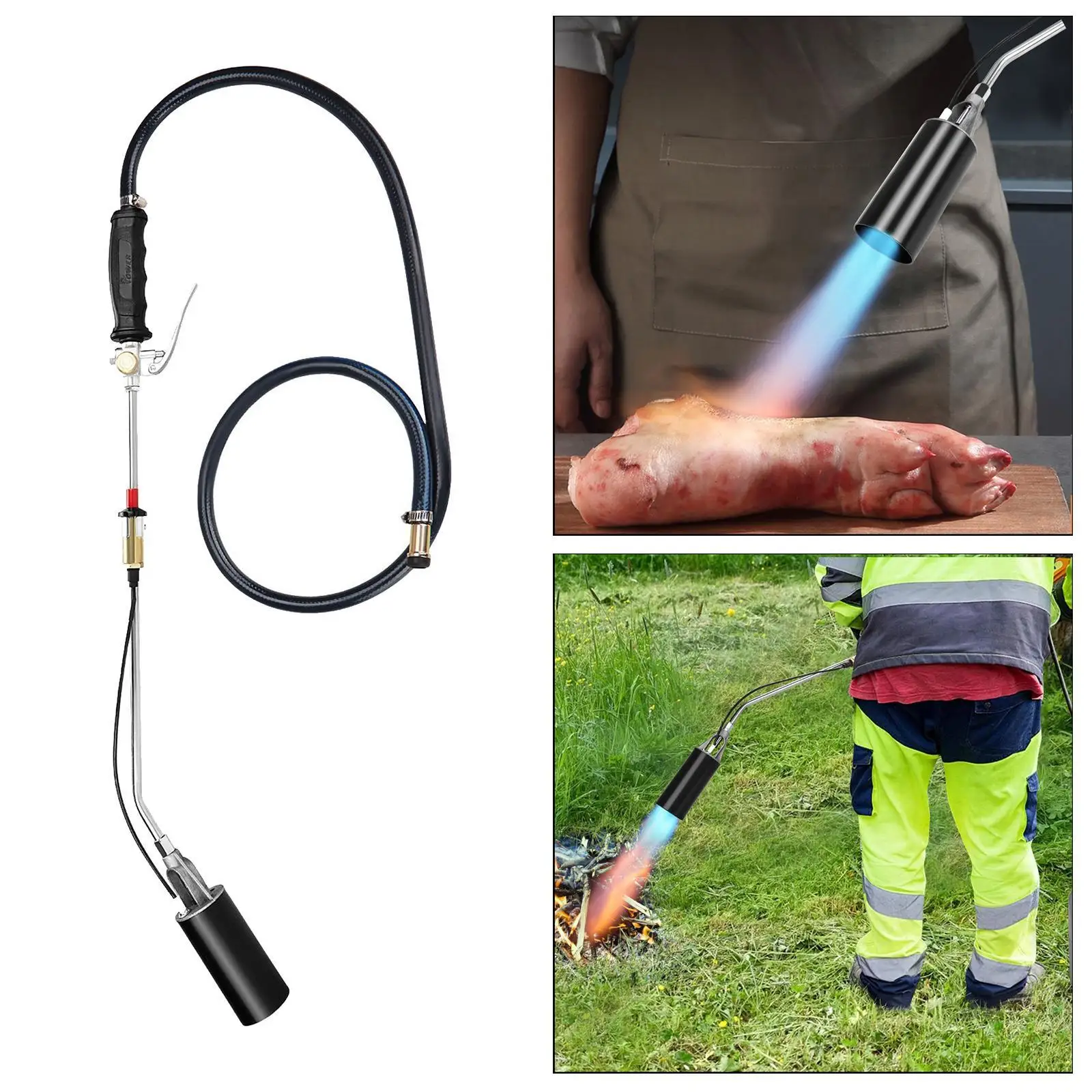 

Portable Propane Weed Gas Torch Burner Fire with Hose Ice Melter Wand Igniter