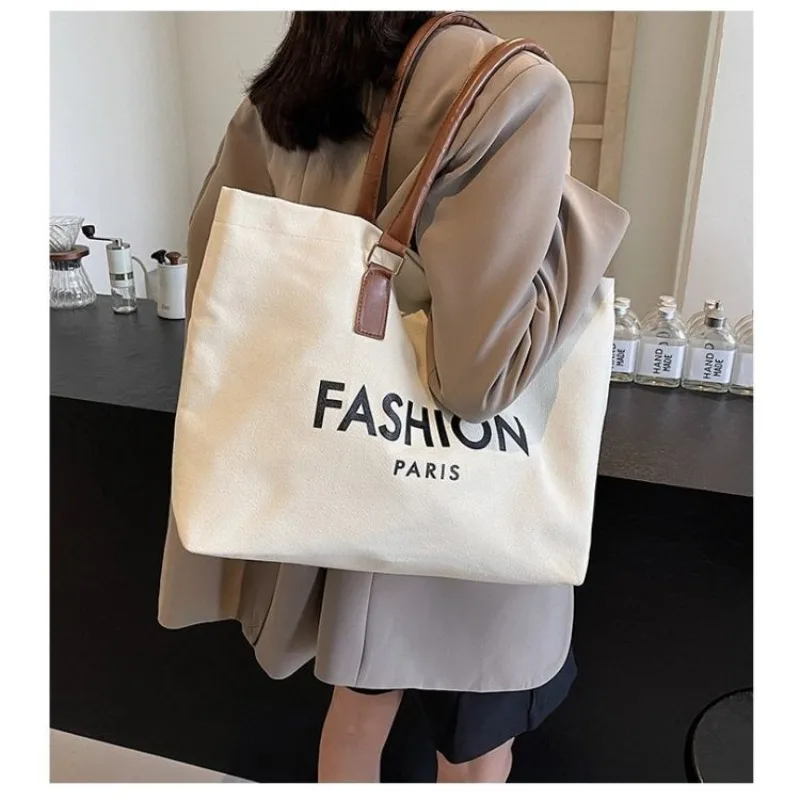 2026 Autumn Winter New Casual Letter Large Capacity Commuter Bag Shoulder Shopping Bag Foreign Style Underarm Portable Tote Bag 2